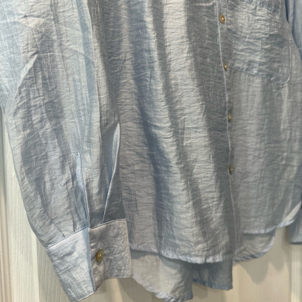 a new day  Casual Light Blue Button Down Shirt - Picture 3 of 8